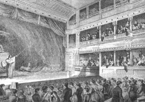 A pantomime at the Haymarket Theatre in the late eighteenth century, London Illustrata (1825)